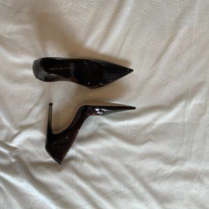 BROWN SEE THRU PUMPS
